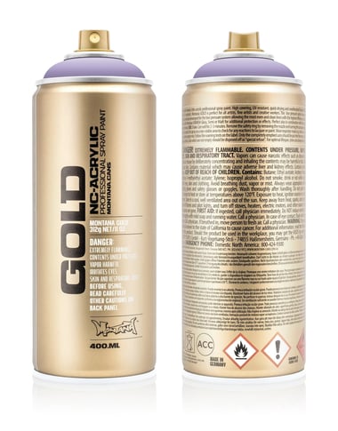 Bombe 400 ml de peinture acrylique Montana GOLD - Light Lilac G4110 - Fine - Opaque