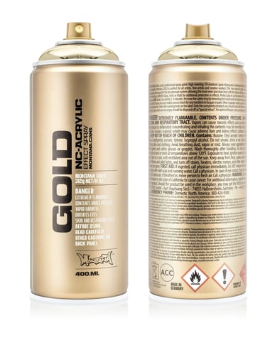 Bombe 400 ml de peinture acrylique Montana GOLD - Goldchrome M3000 - Fine - Opaque
