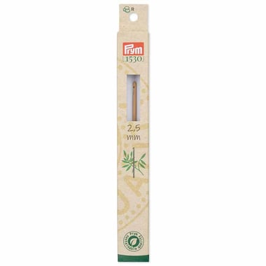 Prymco - Crochets pour laine n°2,5 - bambou - 15 cm