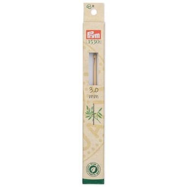 Prymco - Crochets pour laine n°3 - bambou - 15 cm