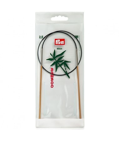 Aiguilles à tricoter circulaires n°2,5 - bambou - 60 cm