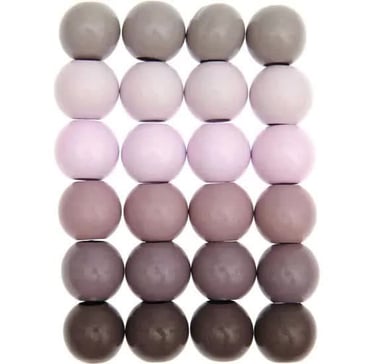 Perles De Macramé En Bois 25mm X24 -Tons De Rose - Rico Design