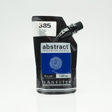 Tube 120 ml de peinture acrylique Sennelier - Abstract - Bleu Primaire n°385 - Fine - Opaque