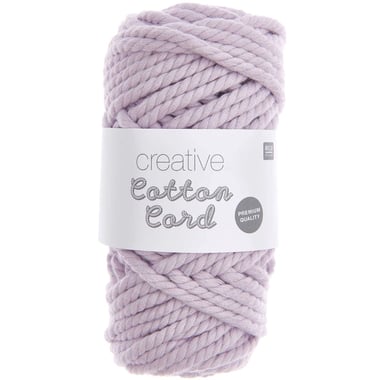 Pelote de fil macramé 100% coton - Rico Design - Creative Cotton - Lavande