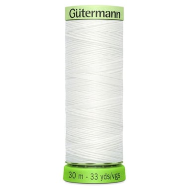 Fil à coudre Gütermann -  rPET Super Résistant - Blanc n°800