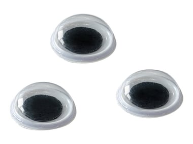 Set de 100 yeux mobiles ronds adhésifs 10mm - Créalia