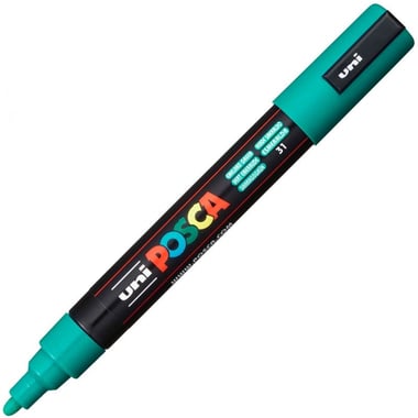Marqueur Posca - Pointe conique moyenne - Vert émeraude - PC5M