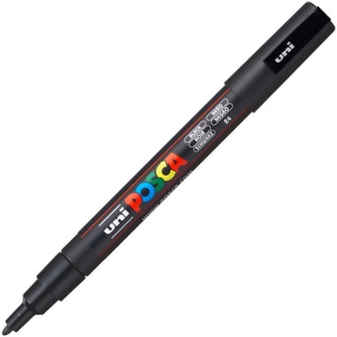 Marqueur Posca - Pointe conique fine - Noir - PC3M