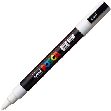 Marqueur Posca - Pointe conique fine - Blanc - PC3M