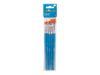 Set de 5 pinceaux synthétiques plats Créalia
