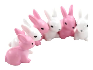 6 accessoires en résine -Lapins - Créalia
