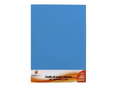 Feuille de papier mousse A4 2 mm - Bleu clair