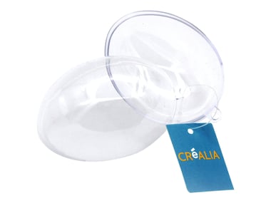 Oeuf plastique 8cm en 2 parties - Créalia