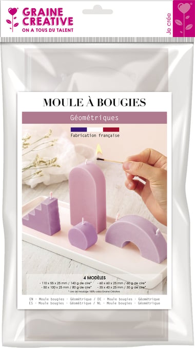 2 moules thermoforme géométrique pour bougies - Graine Créative