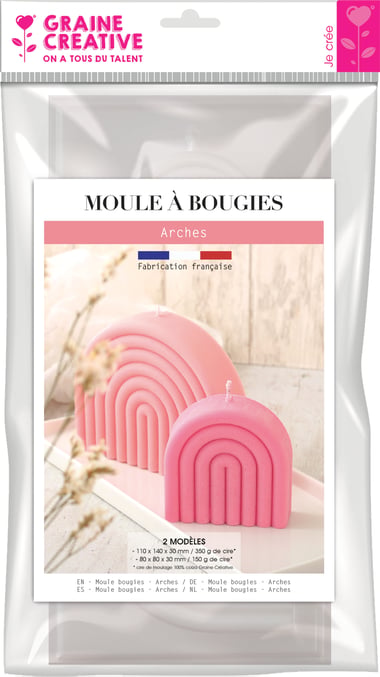2 moules thermoforme Arc en ciel pour bougies - Graine Créative