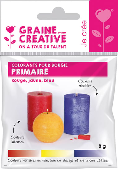 Colorants pour bougie Graine Créative - Rouge jaune bleu - 8 g