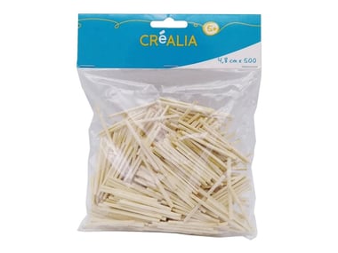 Set de 500 allumettes bois naturel - Créalia