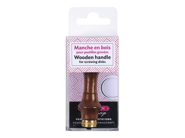 Manche en bois teinté marron vernis