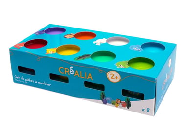 Lot de 8 pots de pâte à modeler - Créalia