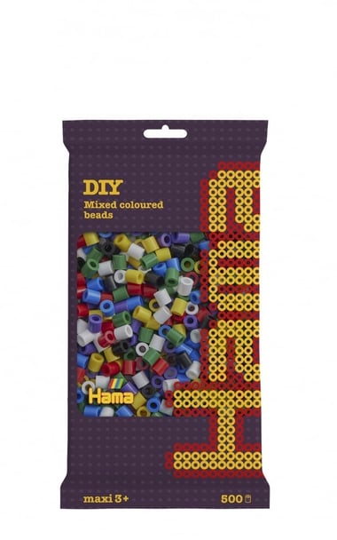 Sachet 500 perles Hama - maxi multicolores - 8470