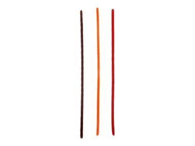 Set 30 fils chenille rouges oranges marron - Créalia