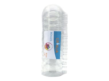 10 boules plastique 7cm - Créalia