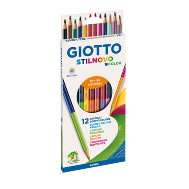 Etui 12 crayons de couleur bicolore - Giotto Stilnovo