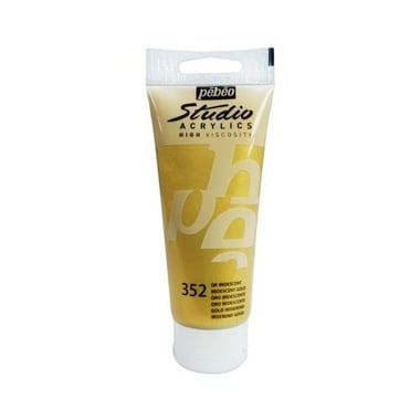 Tube 100 ml de peinture Studio Acrylics High Viscosity Pébéo - Or iridescent - Fine - Opaque