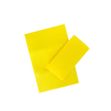 Set 2 feuilles feutrines jaunes - Créalia