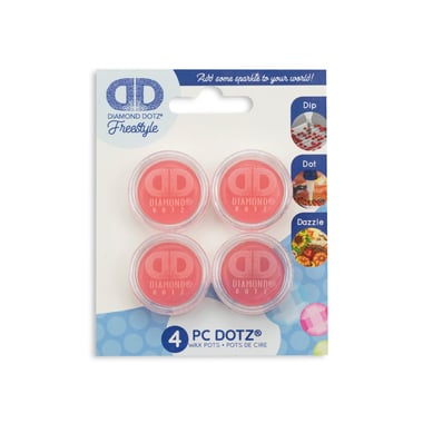 Lot de 4 pots de cire pour diamond painting - Diamond Dotz