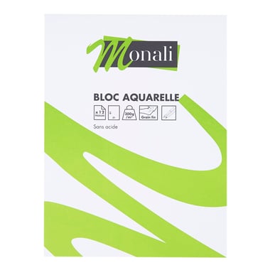 Bloc aquarelle 31 x 41 cm - Monali