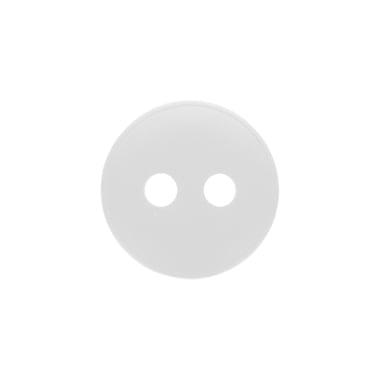 Bouton 2 trous x3 - blanc - 18mm