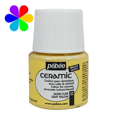 Pot 45 ml peinture céramique Pébéo Setacolor Ceramic - Jaune clair