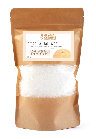Cire à bougie végétale Graine créative -Effet givré - 400 g