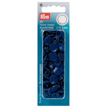 Boutons Pression Color Snaps - Bleu - 12.4 mm