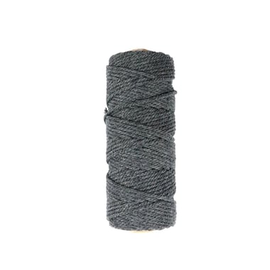 Fil macramé - Anthracite - 3 mm x 62 m - Créalia