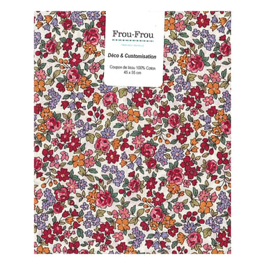 Coupon fleuri - rougeâtre