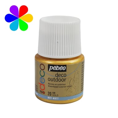 Peinture Pébéo Déco outdoor 45 ml - or