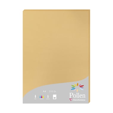 1 étui de 25 feuilles Pollen 210x297 mm 210g - Caramel
