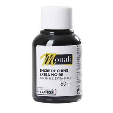 Flacon encre de chine - 60ml - noir