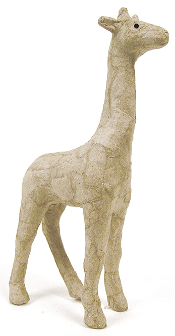 Girafe en papier mâché - 15 cm