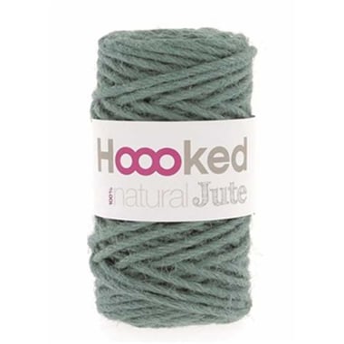 Pelote de fil à tricoter 100 % jute - Hoooked - Natural Jute - Petrol