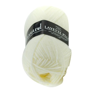 Pelote de fil à tricoter 100% acrylique - Plassard - Layette Plus - Écru 263