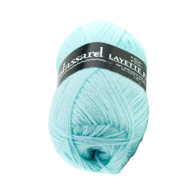 Pelote de fil à tricoter 100% acrylique - Plassard - Layette Plus - Vert d'eau 355