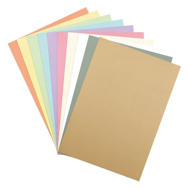 Pochette de 40 feuilles de papier couleur pastel A4 110g/m² - Créalia