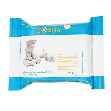 Pâte à modeler durcissant à l'air - Blanc - 250 g - Créalia