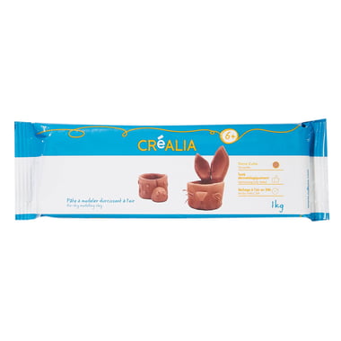 Pâte à modeler durcissant à l'air Créalia enfant - Terre cuite - 1 kg
