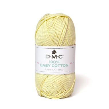 Pelote de fil à tricoter 100% coton - DMC - Baby Cotton - Jaune 770