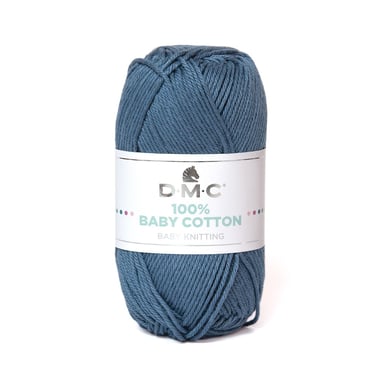 Pelote de fil à tricoter 100% coton - DMC - Baby cotton - Marine 750