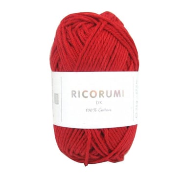 Pelote de fil à crocheter 100% coton - Rico Design - Ricorumi - Rouge 028